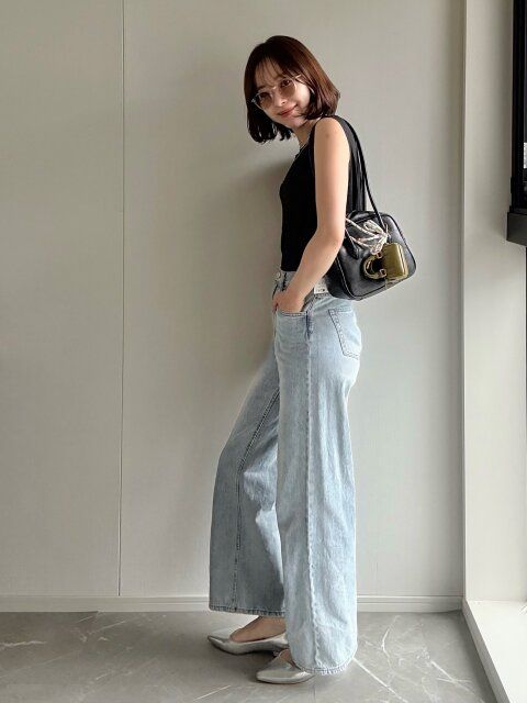 シンプルにデニム合わせコーデ