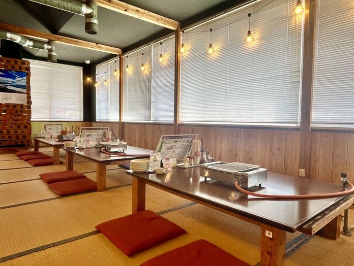 注文した商品を自分で焼いて食べます