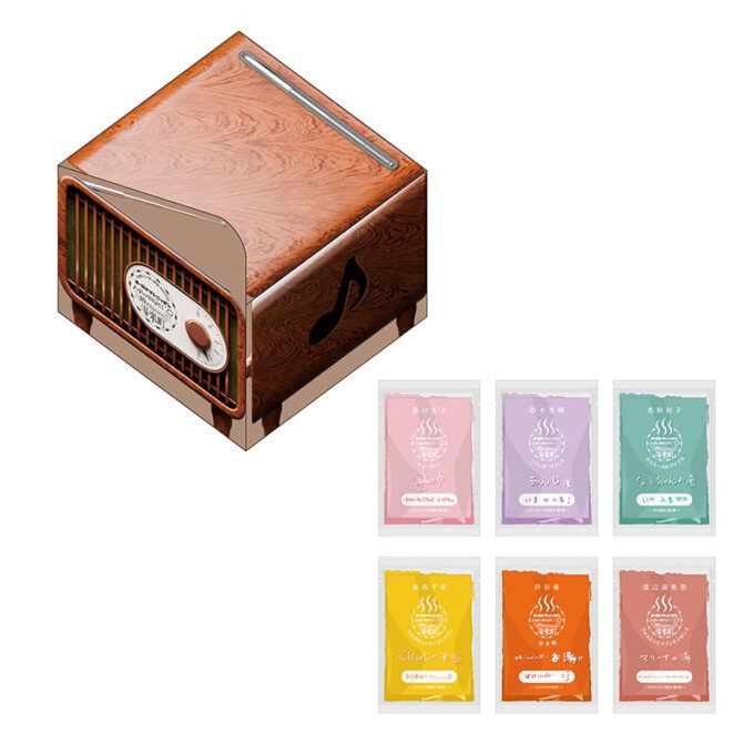 オリジナルBOX、各入浴剤パッケージデザイン