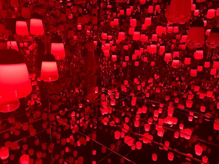 チームラボ《呼応するランプの森：One Stroke - a Year in the Mountains》