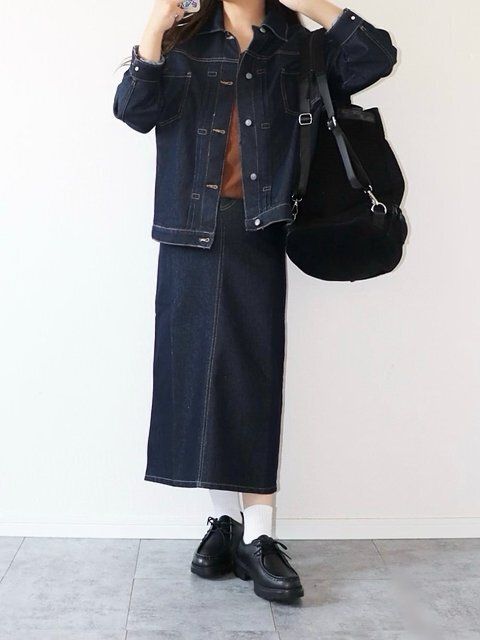 デニムジャケットコーデ4