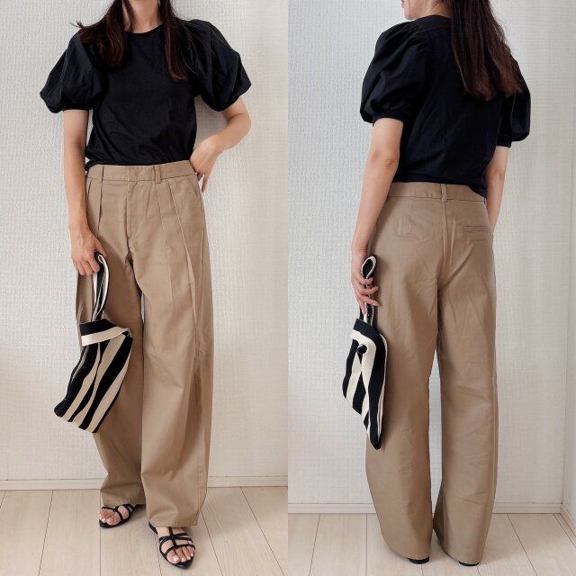 パフスリ合わせで甘辛コーデ