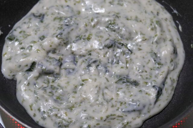 海苔が溶け、もったりとしたらOKです。