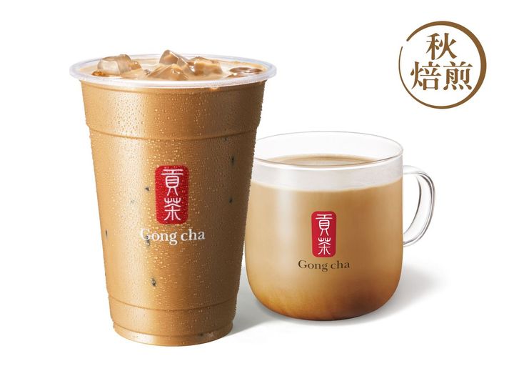 「秋焙煎ほうじ茶 ミルクティー(ICED/M) 」 590円