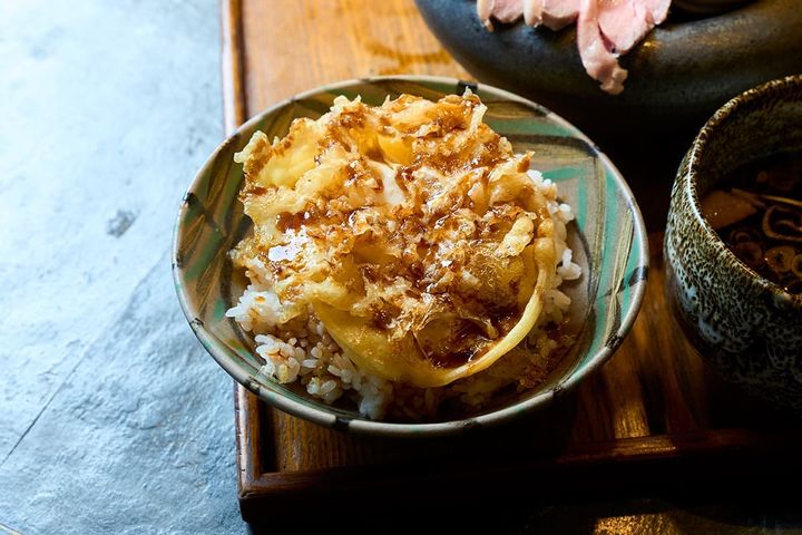 「卵天ぷら飯」