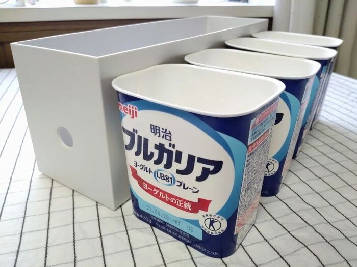 ヨーグルトの空き容器が【無印良品】にシンデレラフィット♡キッチンまわりで大活躍！