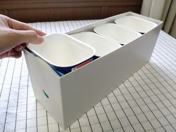 ヨーグルトの空き容器が【無印良品】にシンデレラフィット♡キッチンまわりで大活躍！