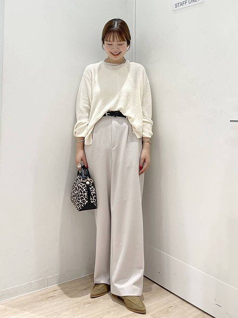 グローバルワークのイージーケアストレッチワイドパンツ