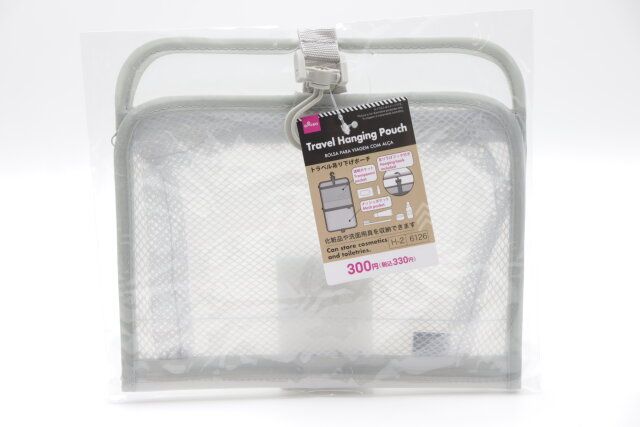 ダイソー トラベル吊り下げポーチ 商品タグ