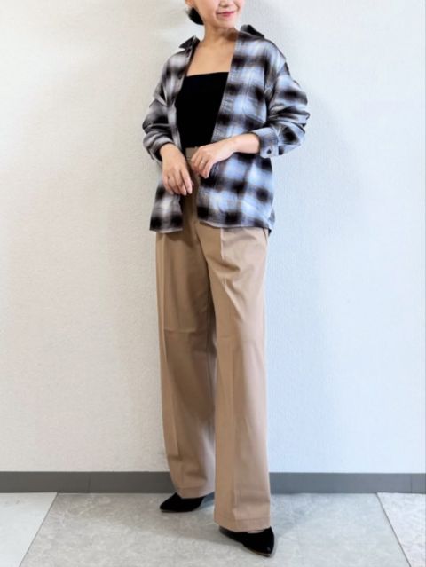 フランネルチェックシャツ