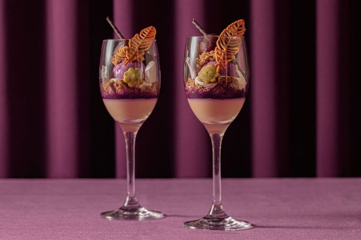 栗とブドウのパフェ