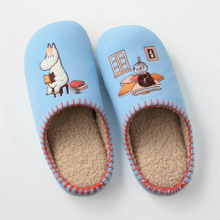 低反発ウレタン入り内側ボアのあったか快適スリッパ 「ムーミン」 スノークのおじょうさん＆リトルミイ