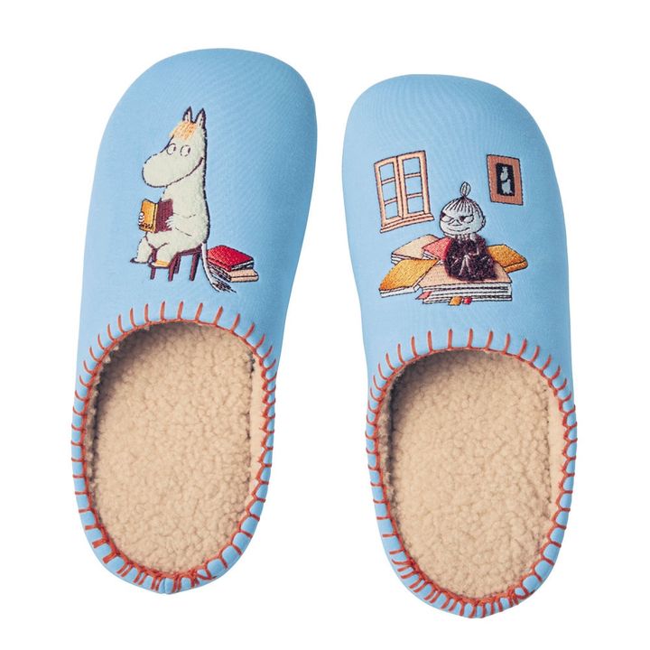 低反発ウレタン入り内側ボアのあったか快適スリッパ 「ムーミン」 スノークのおじょうさん＆リトルミイ デザイン