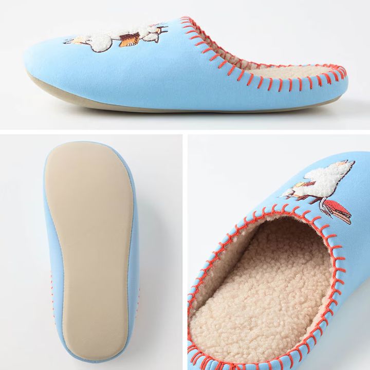 低反発ウレタン入り内側ボアのあったか快適スリッパ 「ムーミン」 ディテール