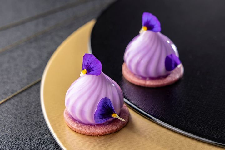 木頭柚子とりんごのレアチーズケーキ