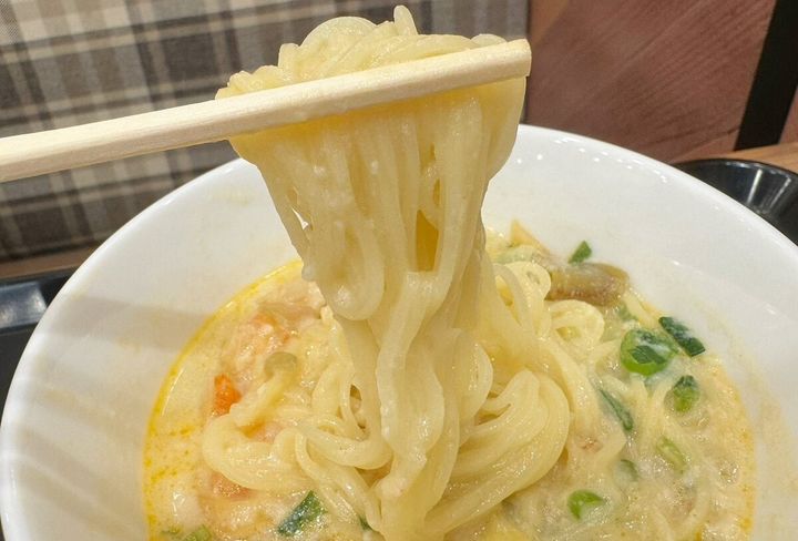 濃厚で麺にもよく絡む！