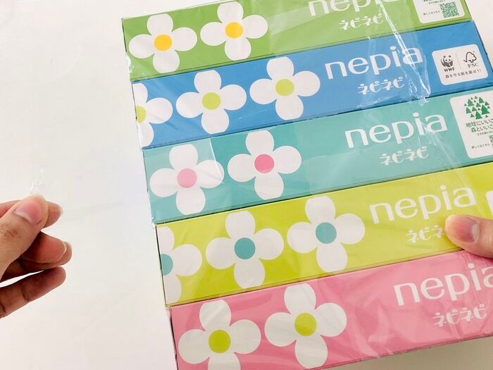 ボックスティッシュのビニールを