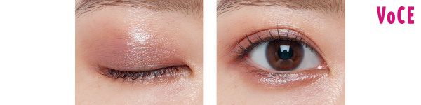 渋めのピンクだから彫り深アイも叶う