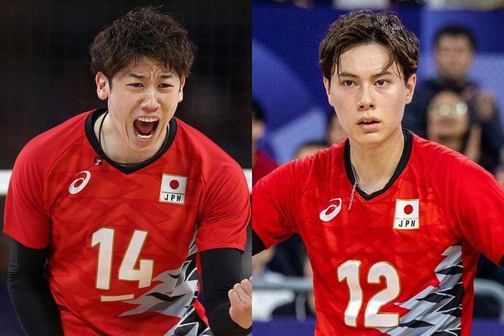 バレーボール男子日本代表の石川祐希、髙橋藍（C）Getty Images