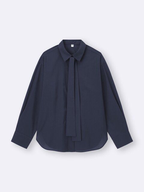 2025gu秋値下げボウタイシャツ