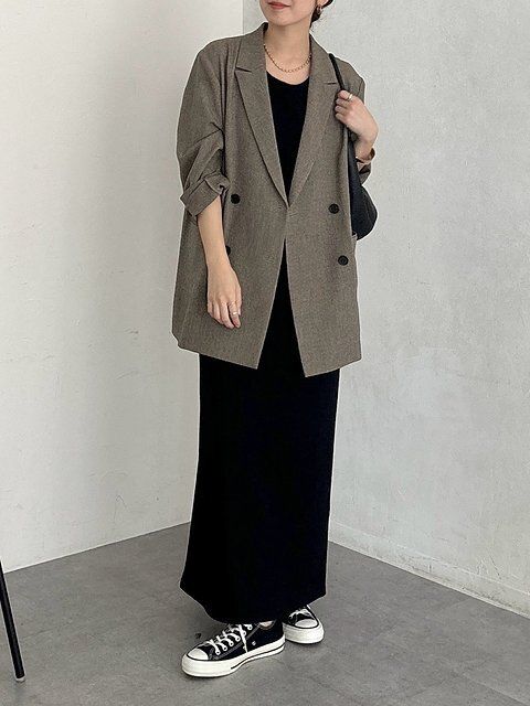 黒ワンピースコーデ5