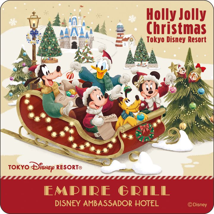 エンパイア・グリル_“ディズニー・クリスマス”スペシャルドリンク_コースター