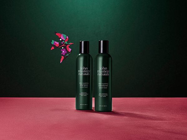 john masters organics holiday collection 2025「C＆Vシャンプー パープルフラワー」「C＆Vコンディショナー パープルフラワー」