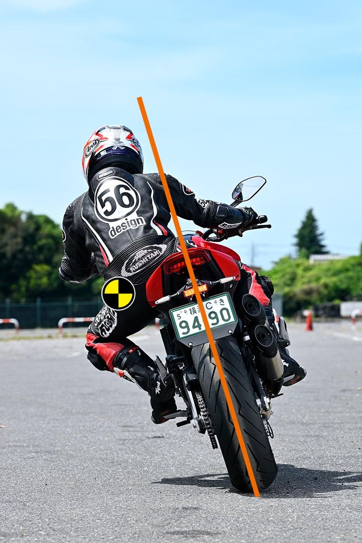 【バランスを崩してリーンする。きっかけはプッシングステア】体重移動をしただけでは車体はバンクしていかない