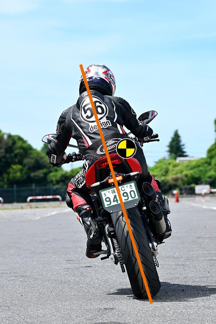 【バランスを崩してリーンする。きっかけはプッシングステア】体重移動をしただけでは車体はバンクしていかない