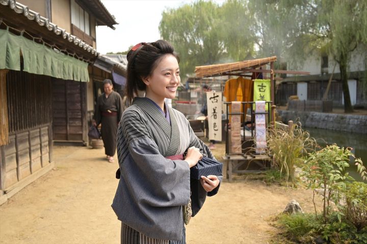 連続テレビ小説『風、薫る』のクランクインを迎えた上坂樹里 （C）NHK width=