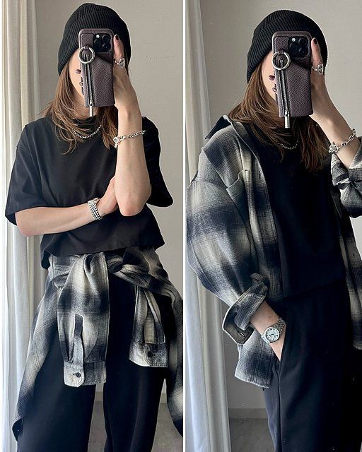 ユニクロのフランネルチェックシャツ4