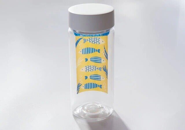 ダイソーのドリンクボトル 250ml 丸フィッシュ
