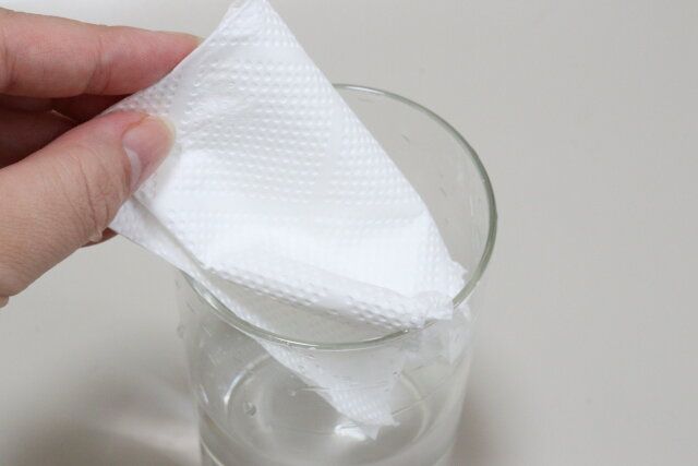 水に流せるペーパータオル 実験