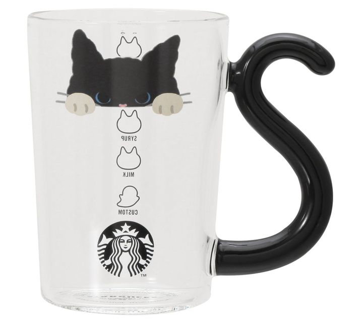 「ハロウィン2025耐熱グラスマグキャット」296ml 2800円