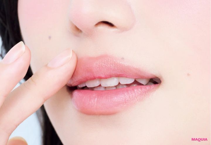 多幸感メイク いむたん リップメイク 指でぼかす