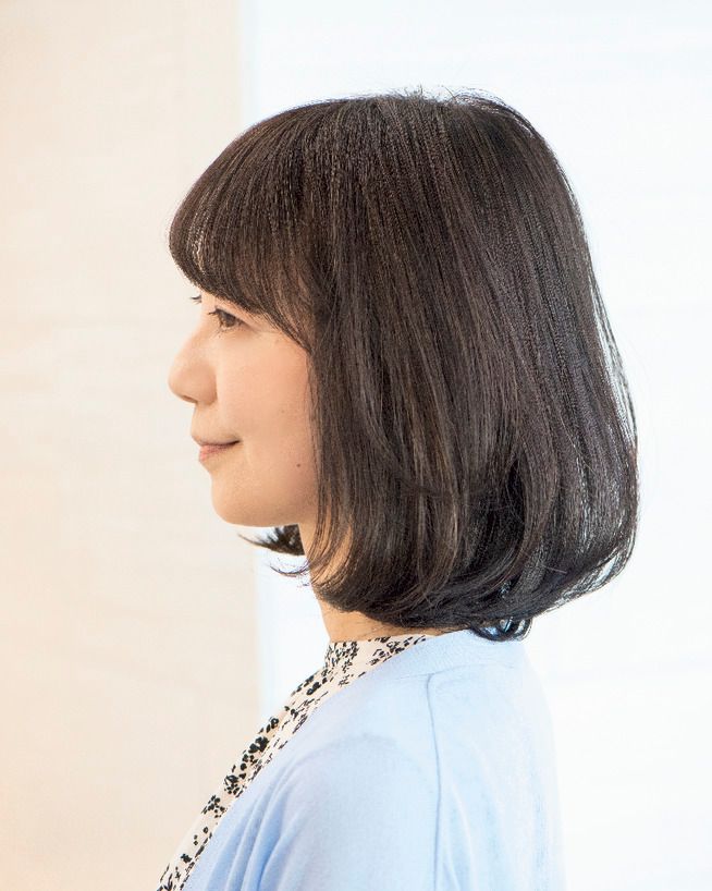 内巻きボブのサイド