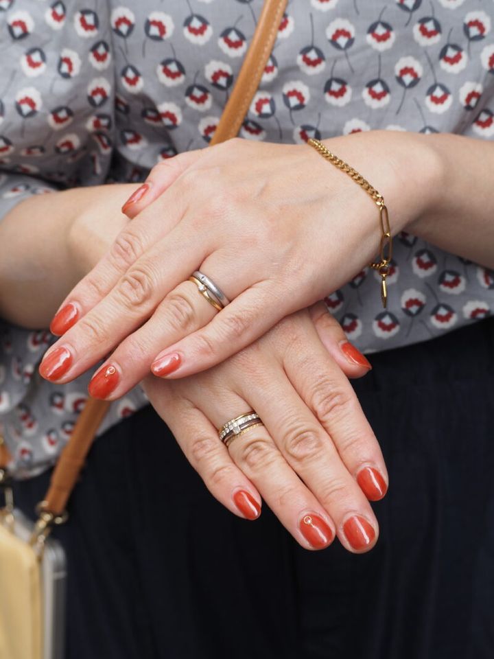 リングの重ねづけ