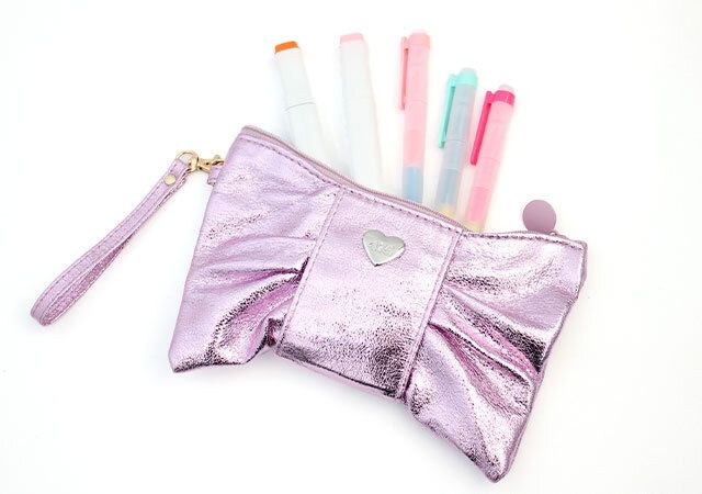 しなこリボンポーチ文房具収納