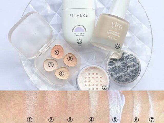 ベースメイクはツヤと透明感重視 コスメ4点