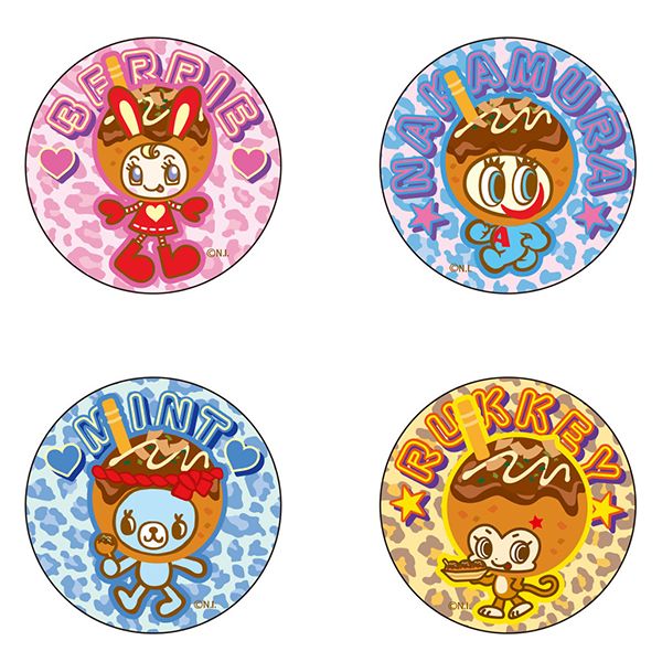 ルクア大阪ナルミヤキャラクターズ POP UP SHOPで販売される「たこやきステッカー」