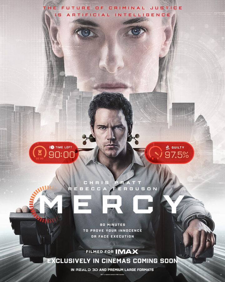 映画『MERCY／マーシー AI裁判』US版ポスター width=