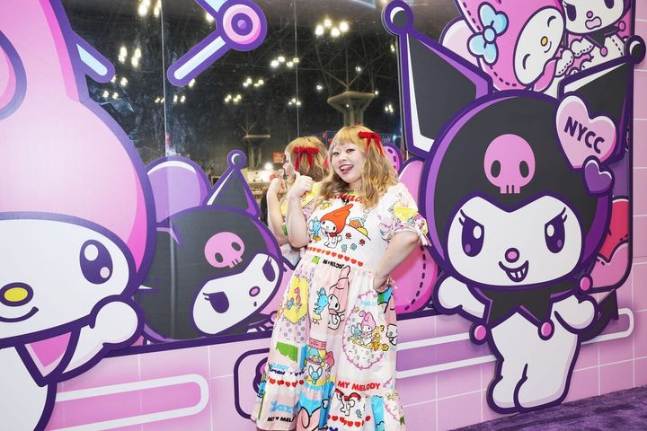 ミラーフォトスポットで記念撮影