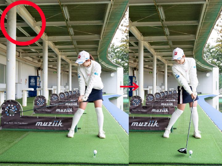 女子プロ、筋力が少なくても飛ばす方法を解説！体と手の位置が重要