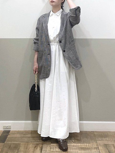 シャツワンピースコーデ3