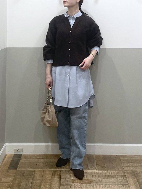 シャツワンピースコーデ5