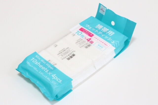 ミニウェットティッシュ（10枚×4組）