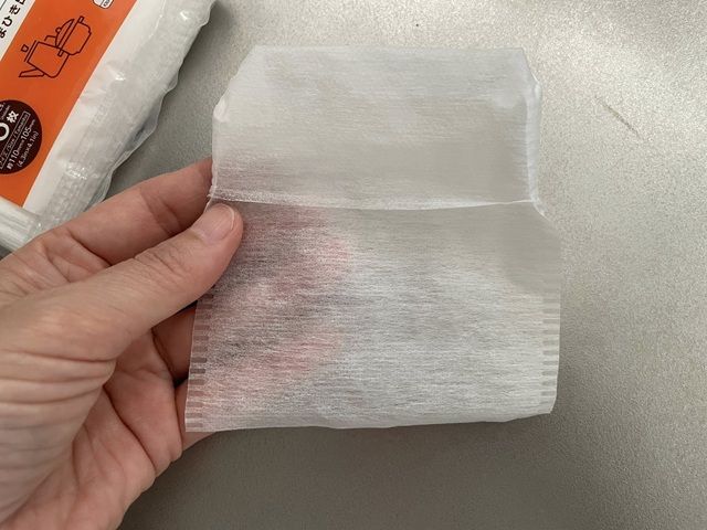 ダイソー だしパック 閉じたところ