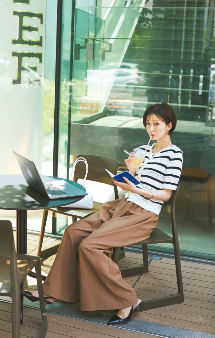 秋のマリン風コーデで爽やかな空気をまとって