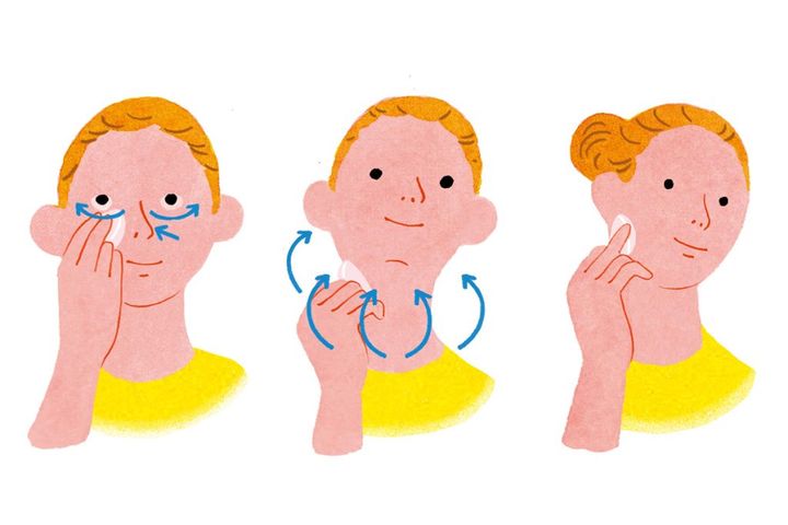 季節の変わり目の敏感・ゆらぎ肌スキンケアのやり方 ②3Dスポンジでむくみスッキリ！ クッションマッサージ