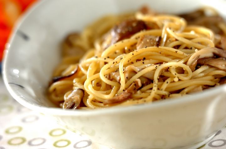 キノコの和風パスタ